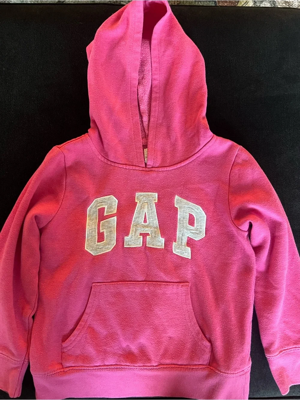 XS 4/5 GAP Pink Hooded Sweatshirt with White Logo